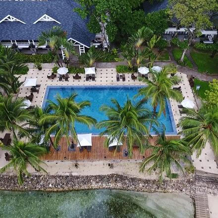 Aerial view of resort