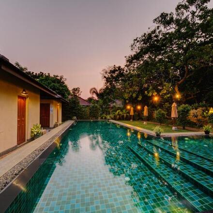 Swimming Pool in the Evening