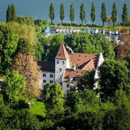 Aerial view of hotel