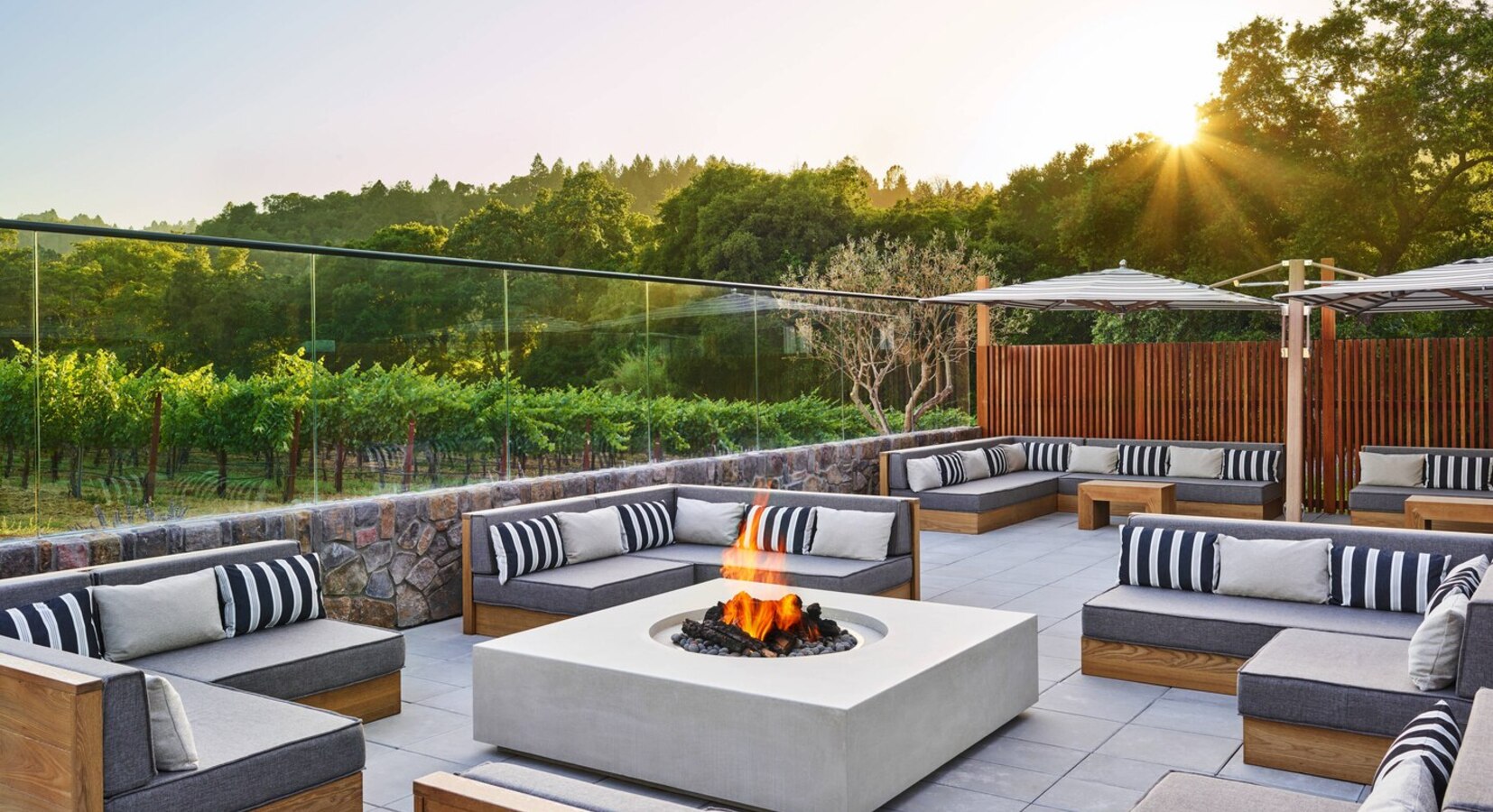 Outdoor Communal Lounge with Firepit