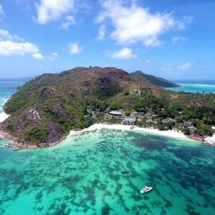 Aerial view of island