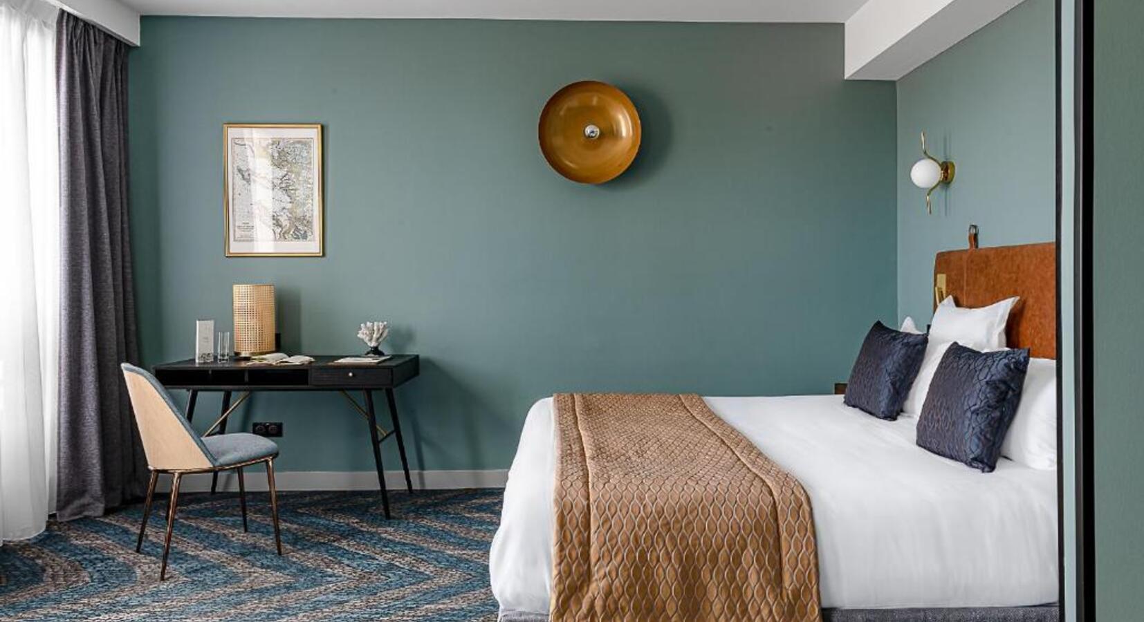 Teal Double Bedroom 