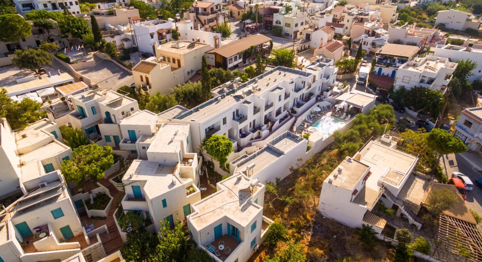 Aerial view of hotel