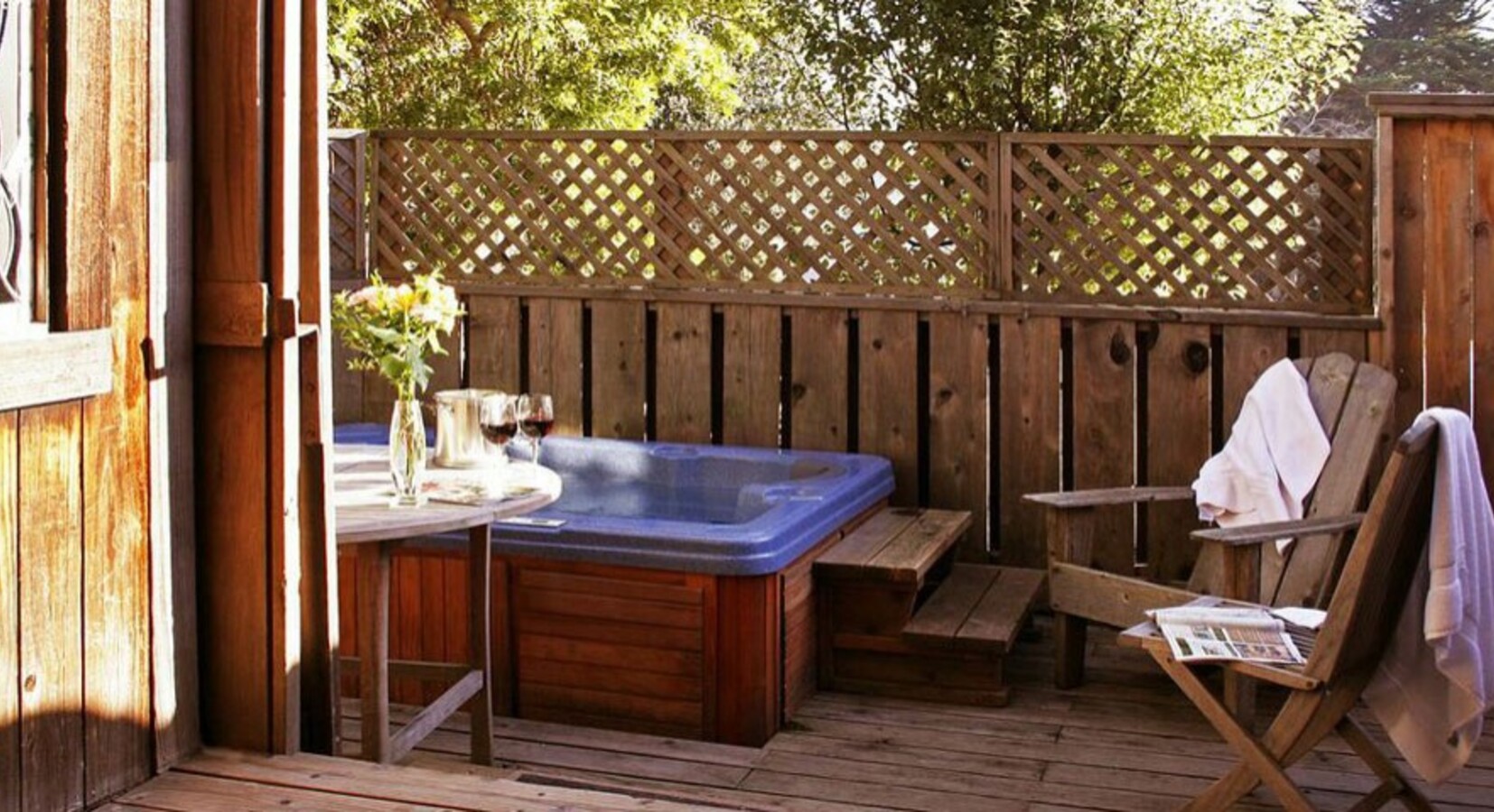 Private Deck Tub - Room 17 The Barn Studio