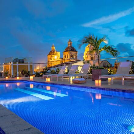 Outdoor pool and sun terrace