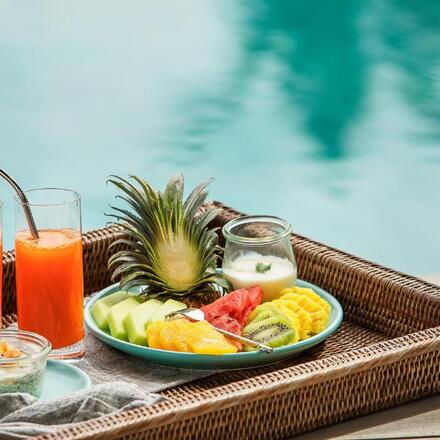 Poolside Breakfast