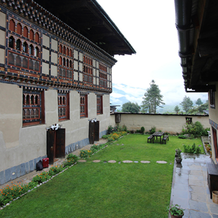 View of hotel courtyard