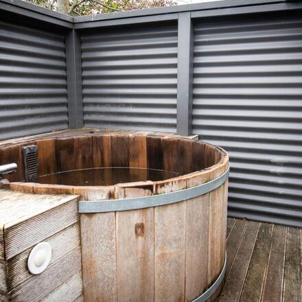 Private outdoor hot tub