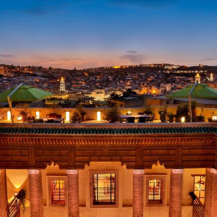 Riad evening view