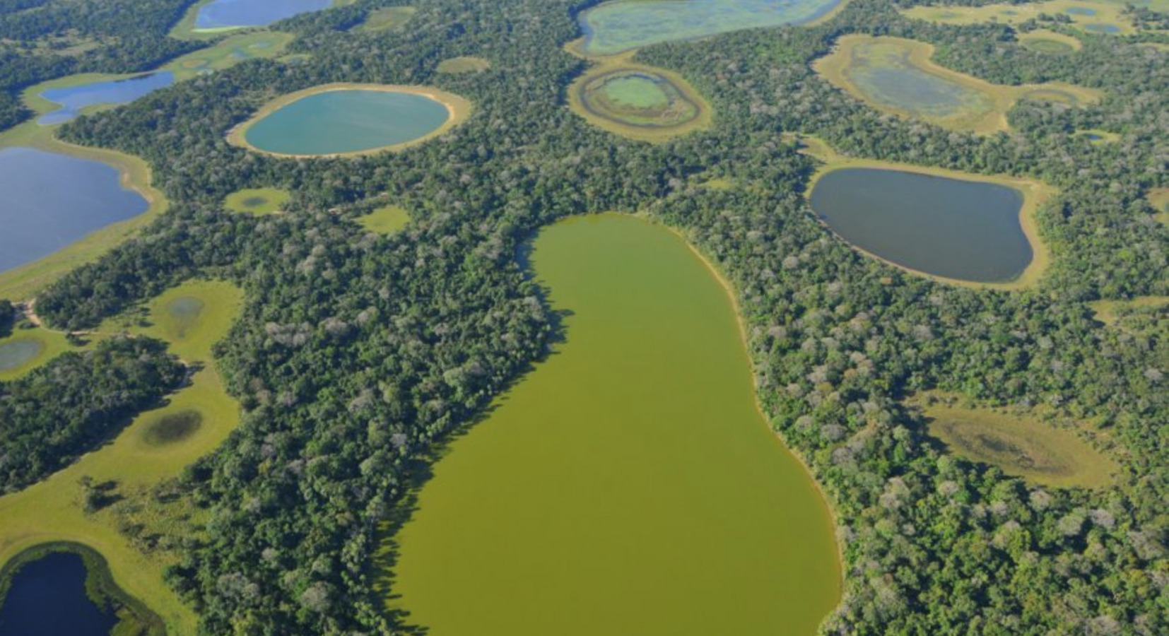 Aerial view of the floods