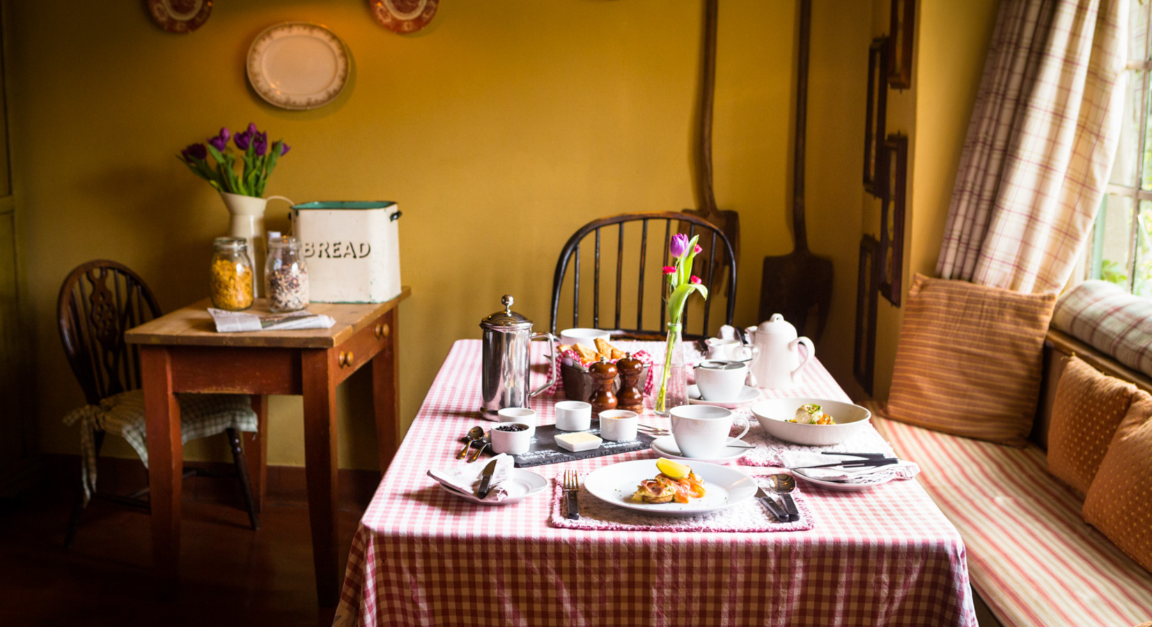 Traditional English Breakfast in the cosy Olive Branch Barn