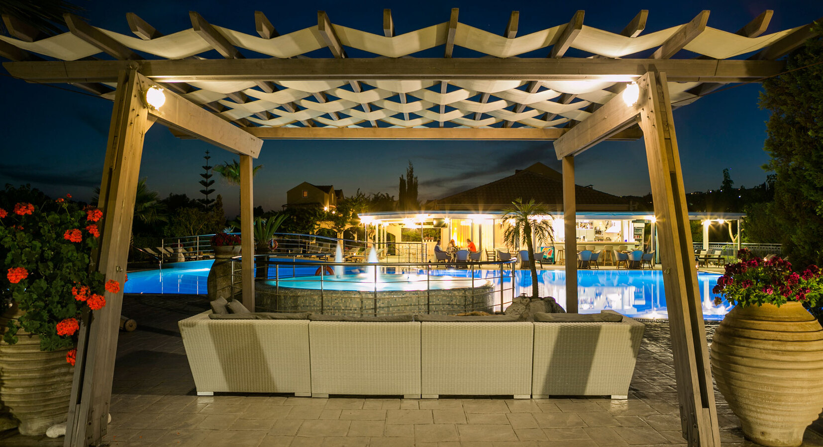 Poolside terrace