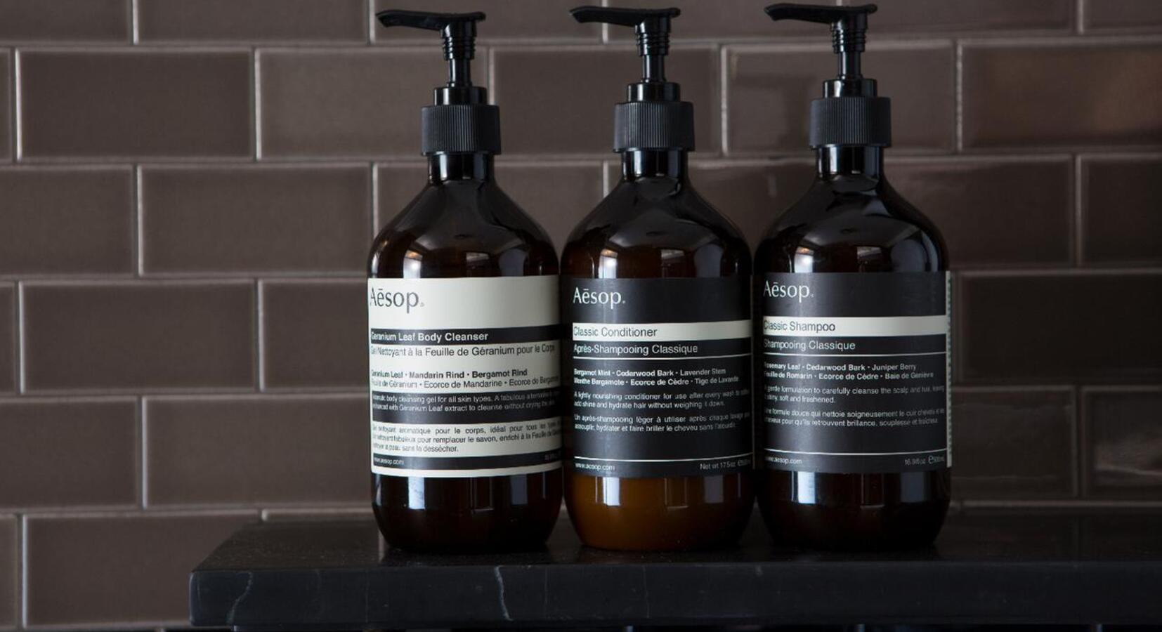 Complimentary Aesop products