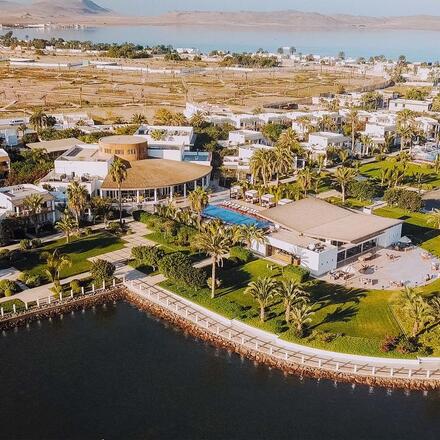 Aerial view of hotel