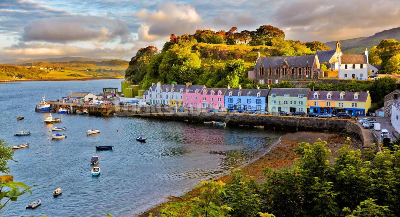 Portree harbour view