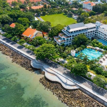 Aerial View of Hotel Exterior