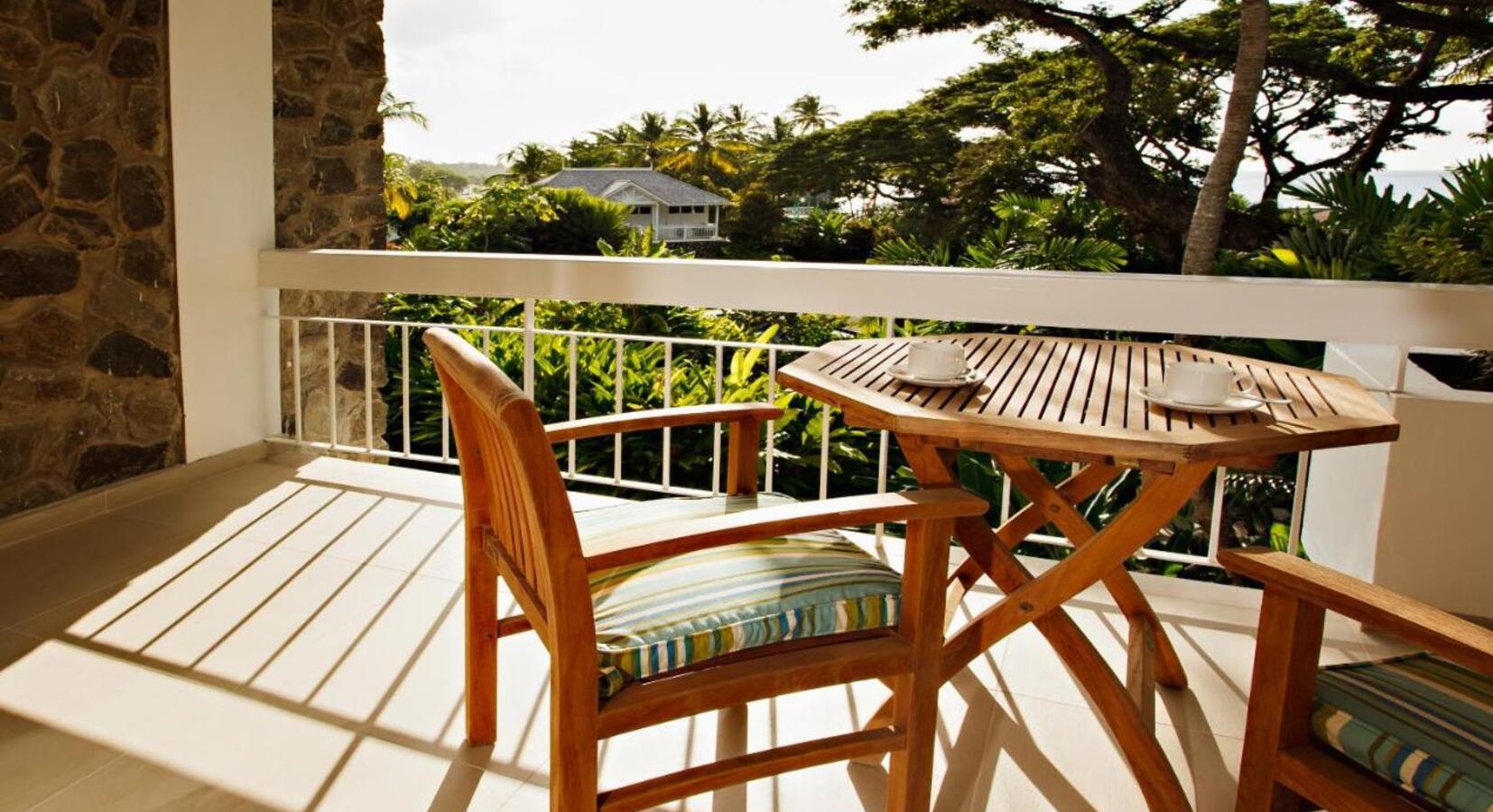 Private balcony with garden view