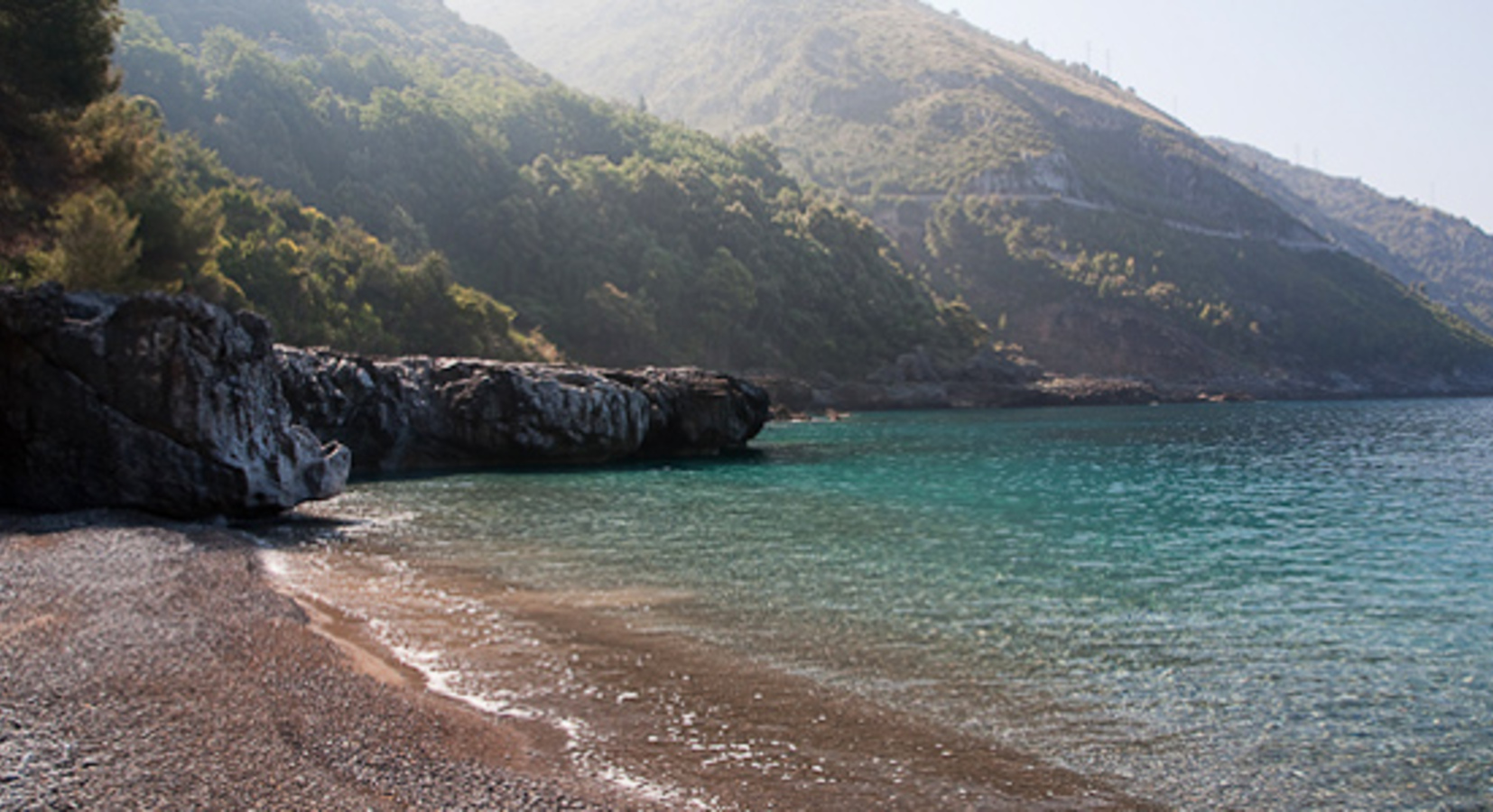 Pebbled beaches