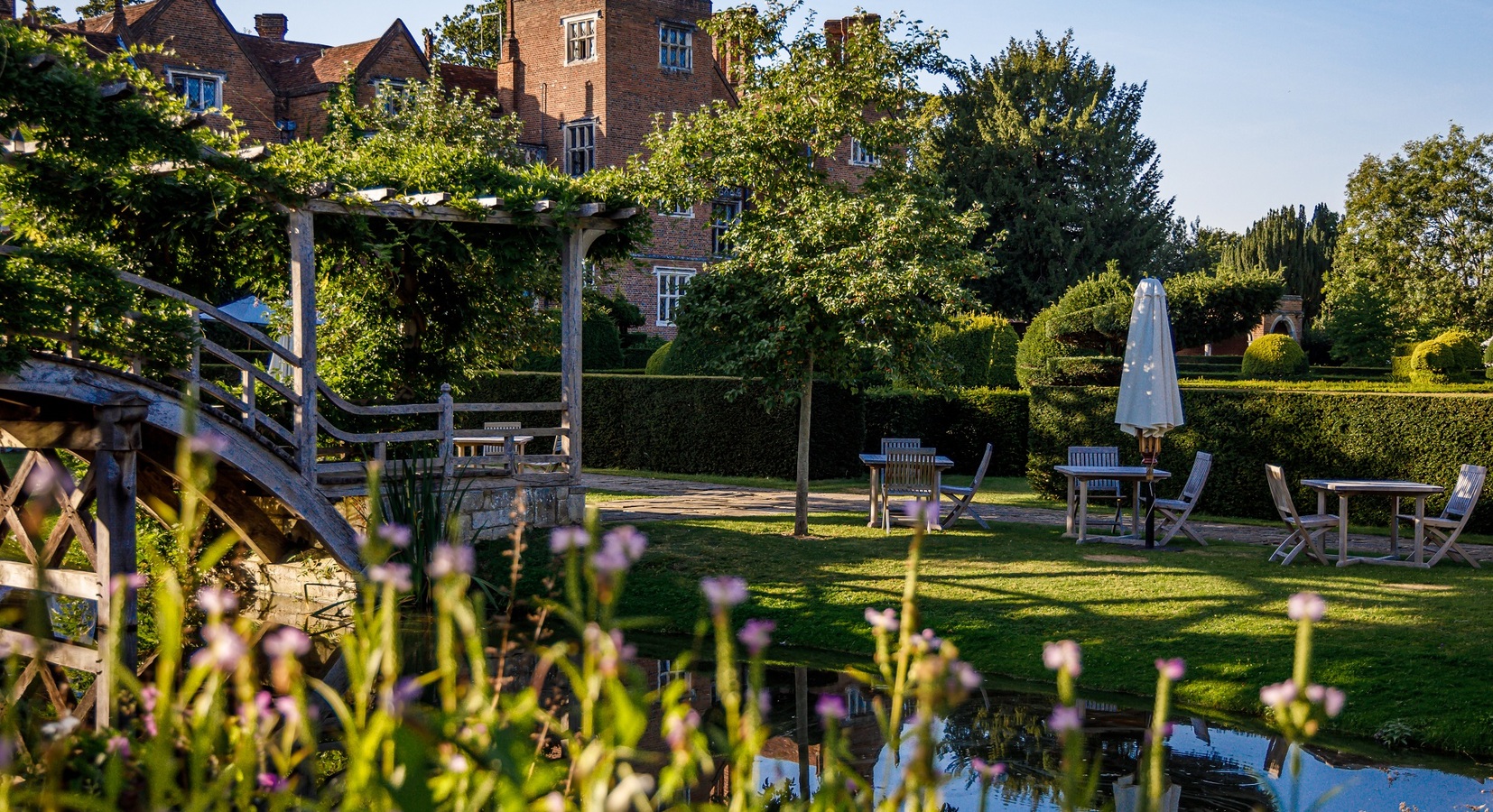 Great Fosters across the ancient Saxon moat