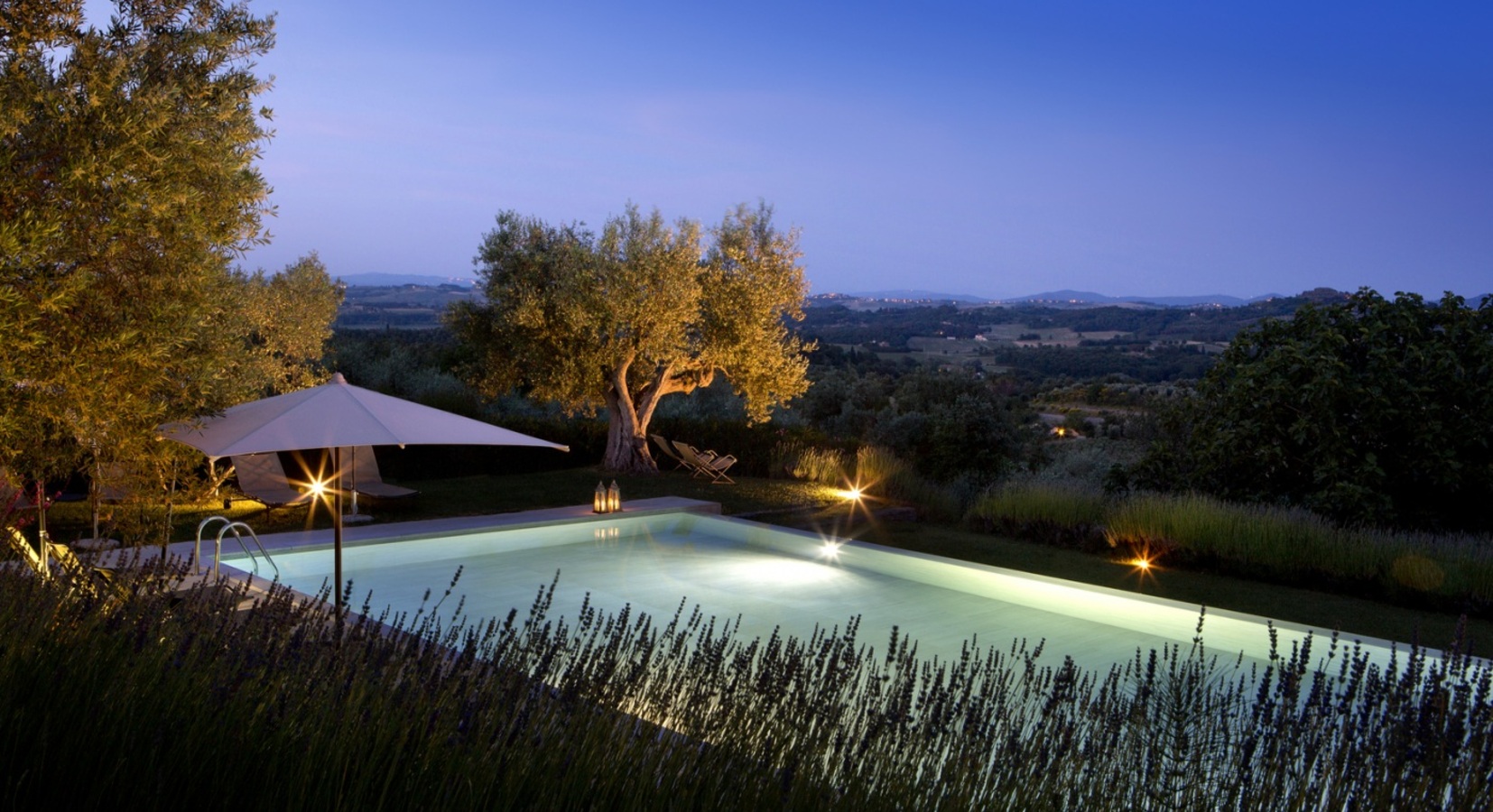 Pool night view