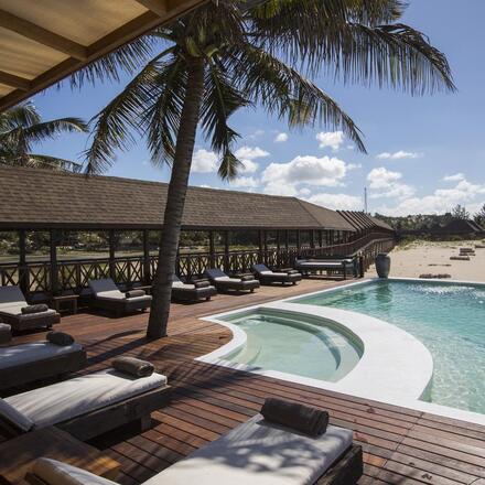 Resort poolside view