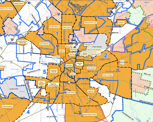 Les quartiers de San Antonio