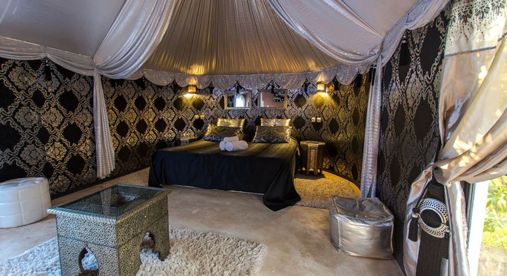 Luxury tent interior