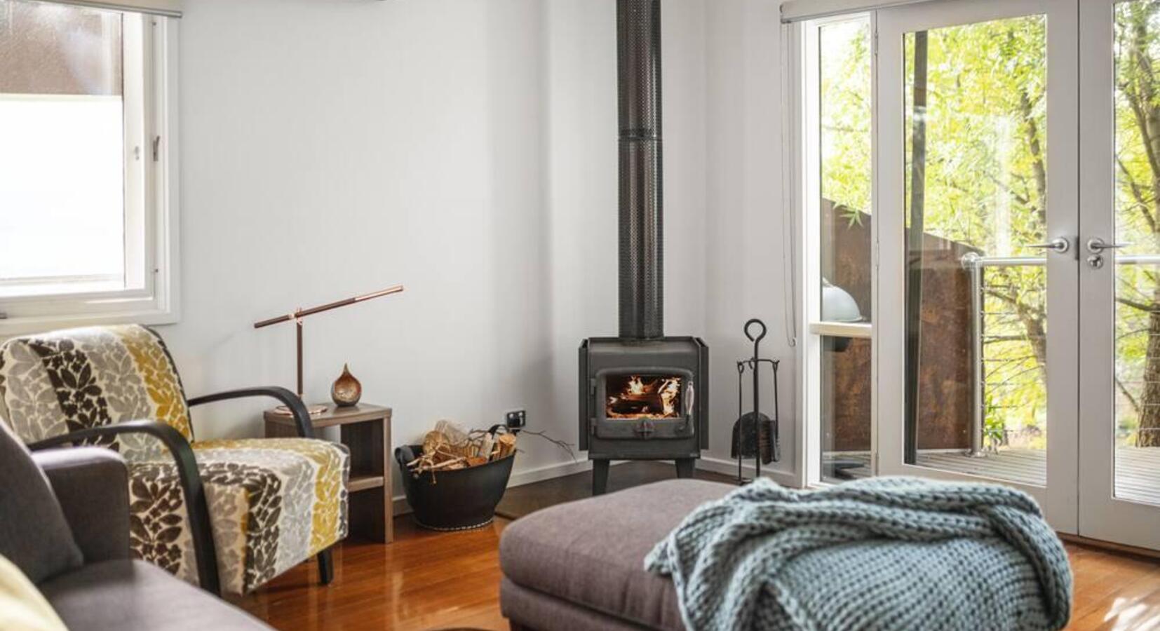 Sitting Room with Wood-Burning Stove