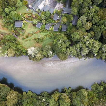 Aerial View of Maruia River & the Retreat