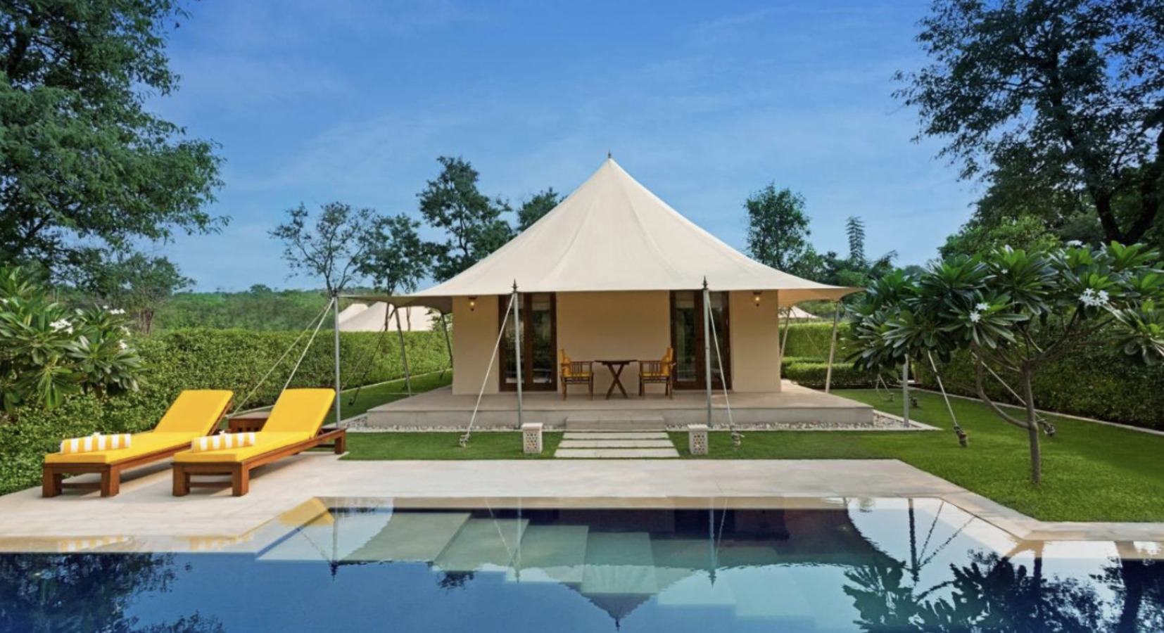 Tent and private pool