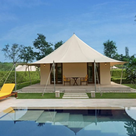 Tent and private pool