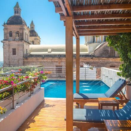 Sit-out terrace and outdoor pool