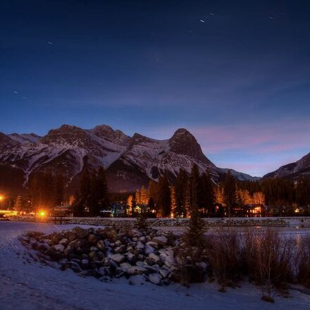 Evening view of Canmore