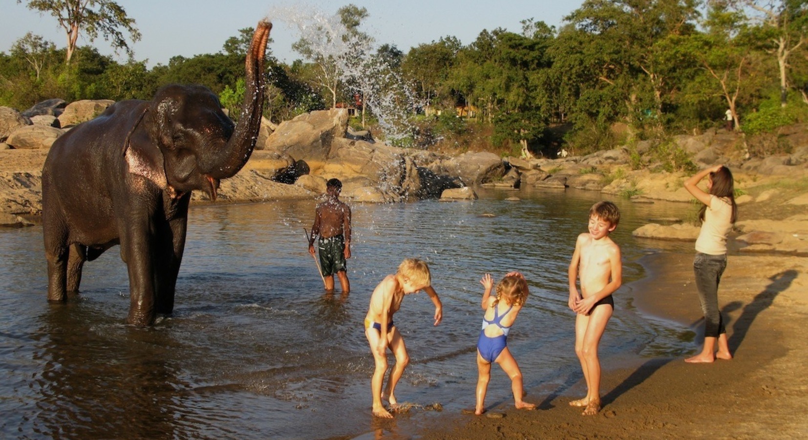 Bathing Tara the Elephant