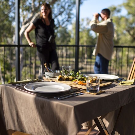 Private lunch in the hide