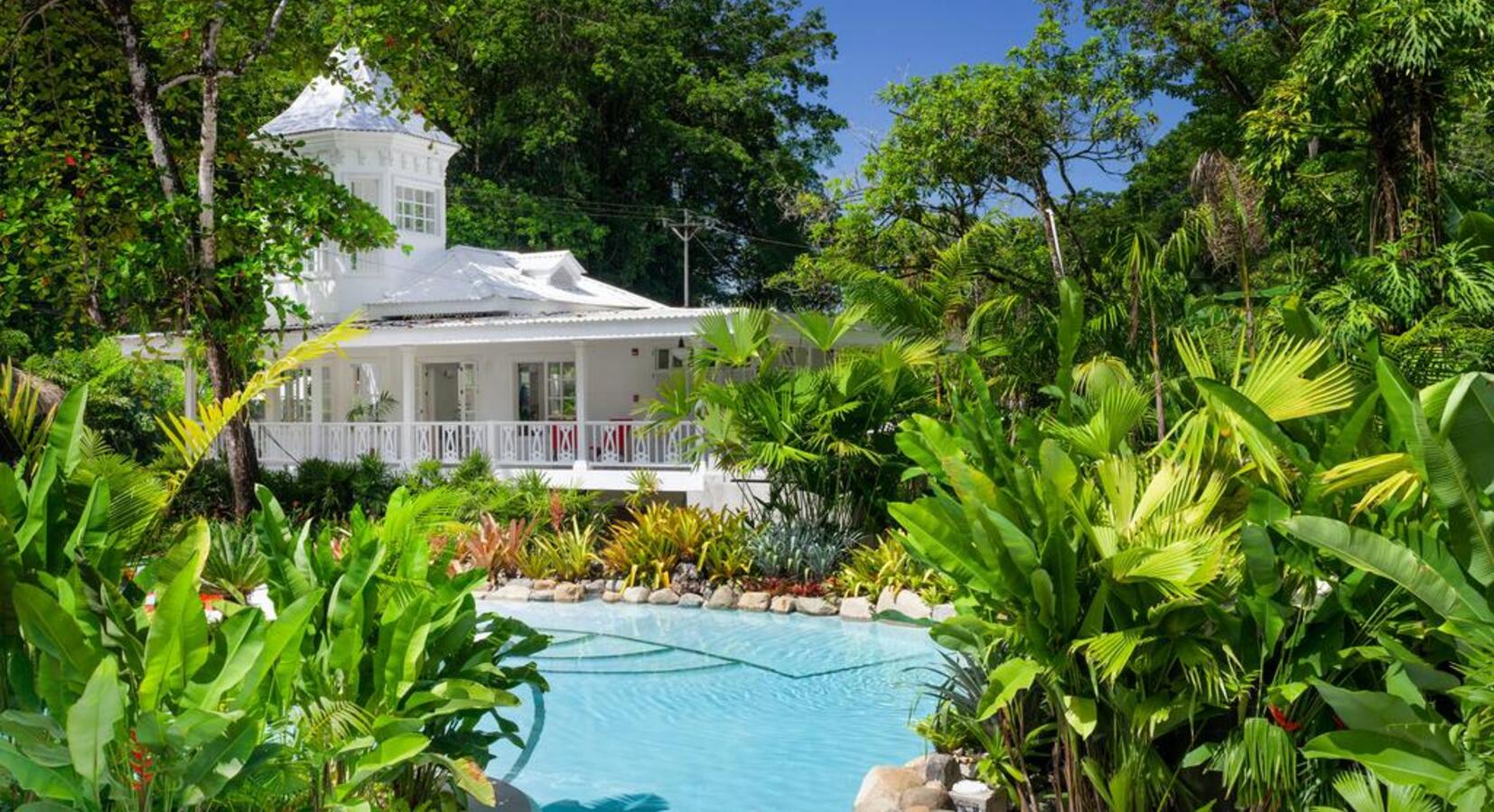 Hotel pool and garden