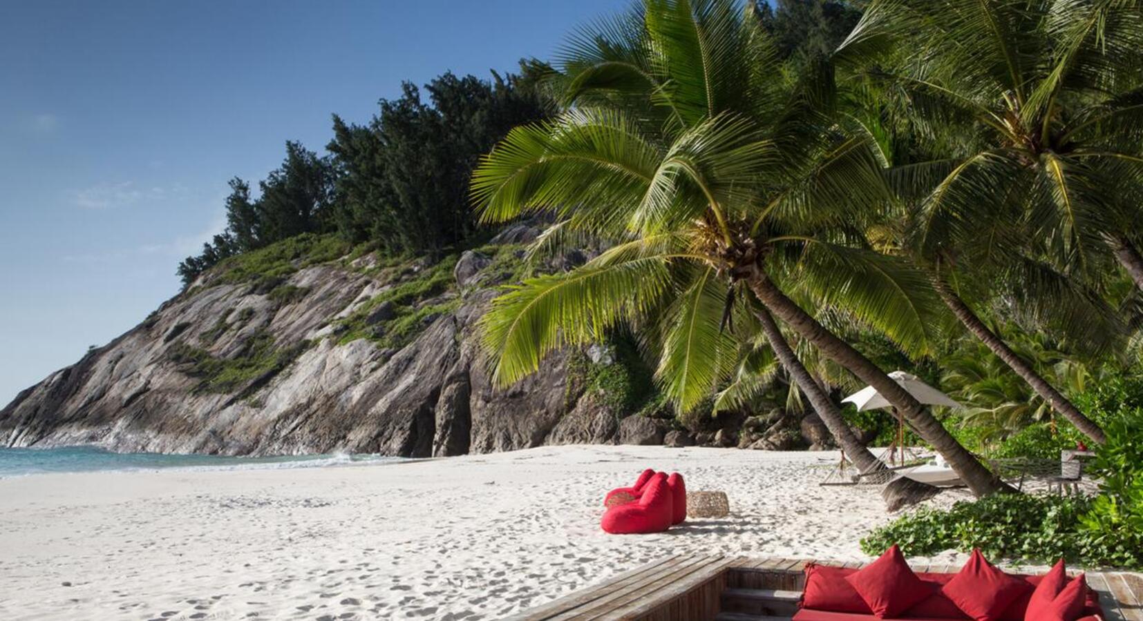 Four white sand beaches across the island