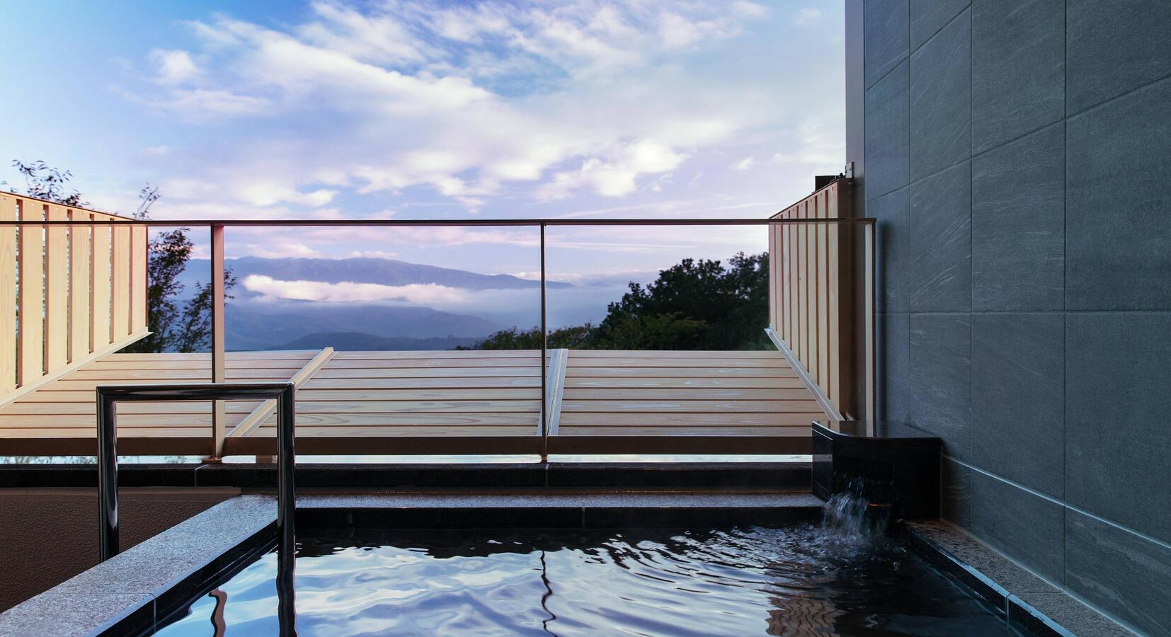 Terrace with onsen