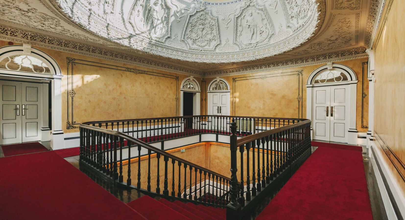 Ornate Stucco Ceiling and Skylight