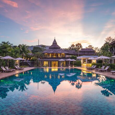 View of hotel and pool