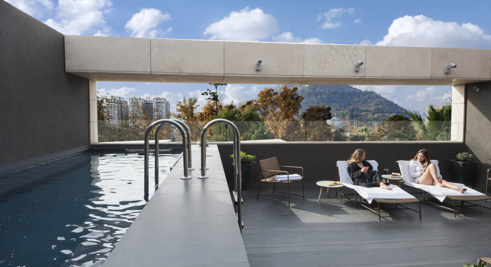 Roof terrace and pool 