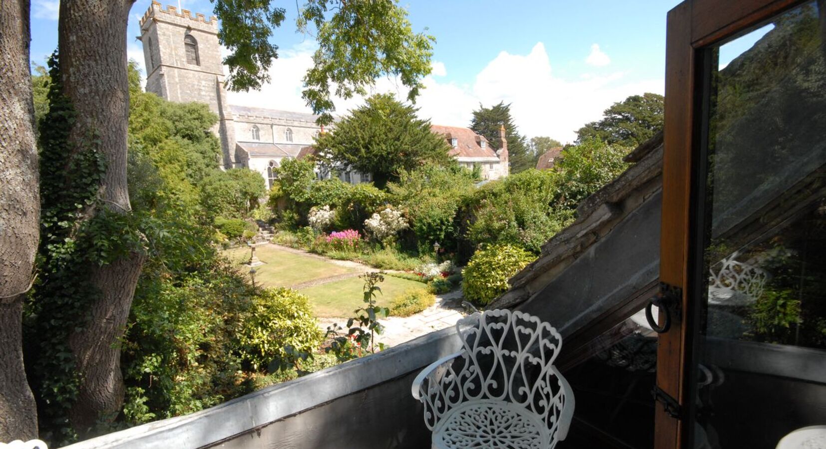 Private balcony and view