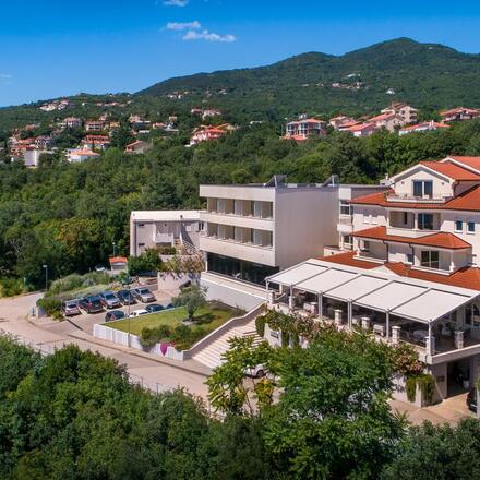 Aerial view of hotel