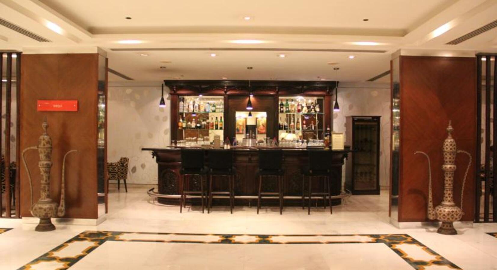 Fully-stocked, elegant bar