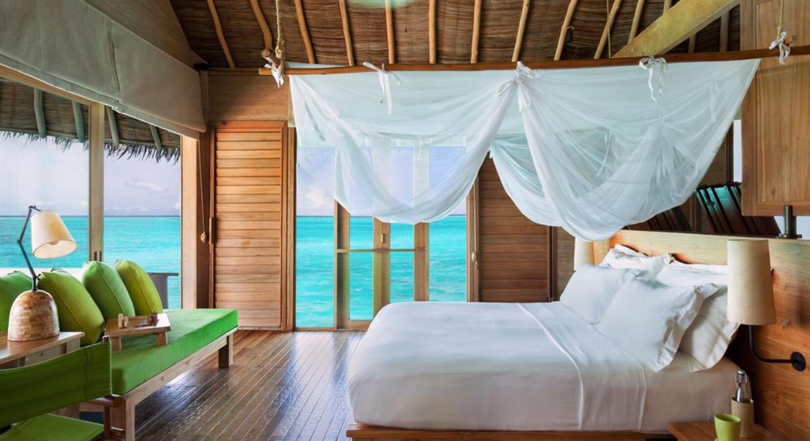 Water villa bedroom