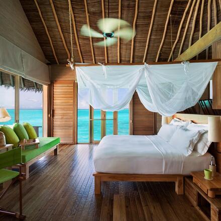 Water villa bedroom