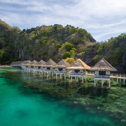 View of hotel cottages