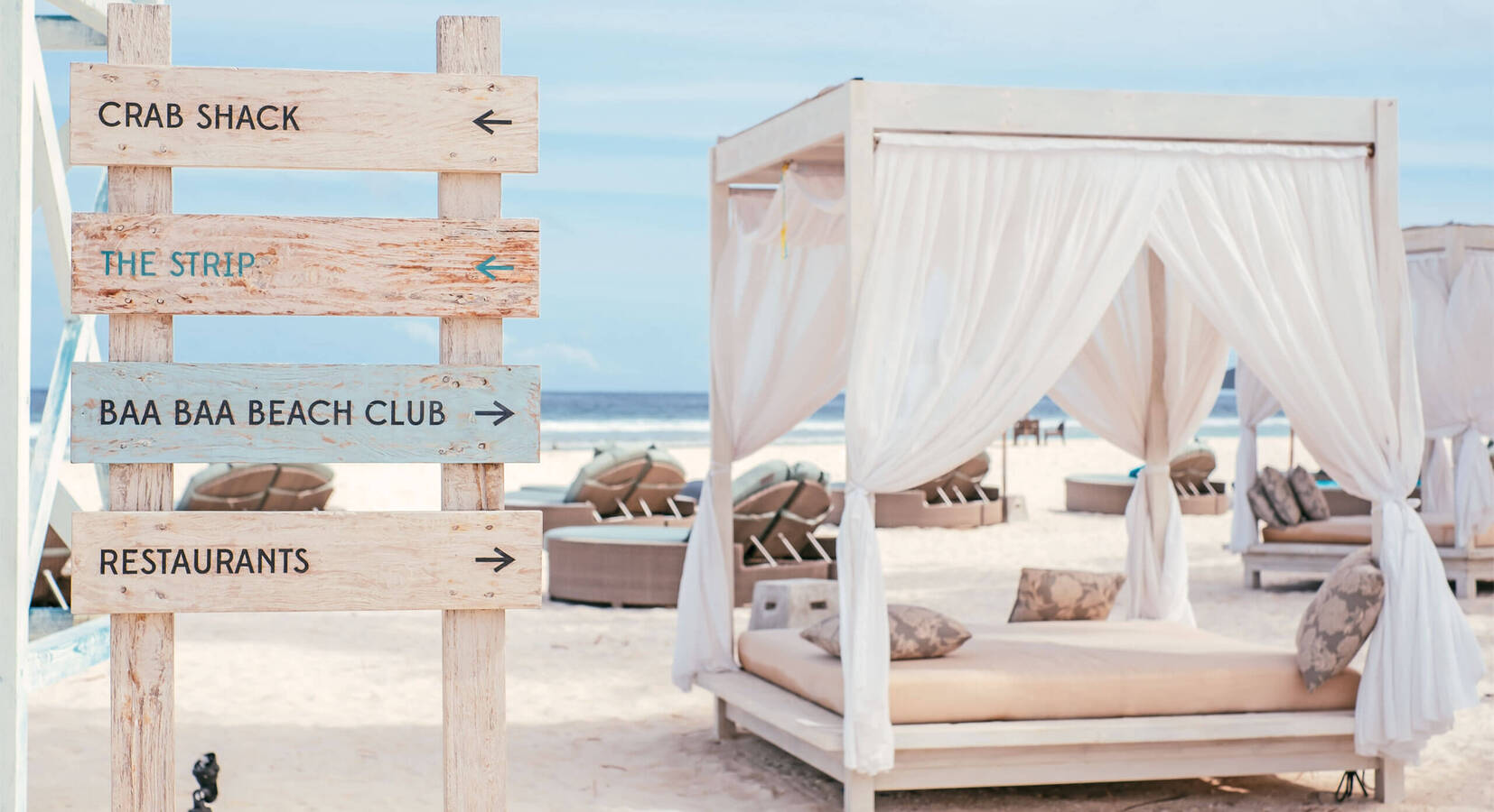 Day beds on the beach