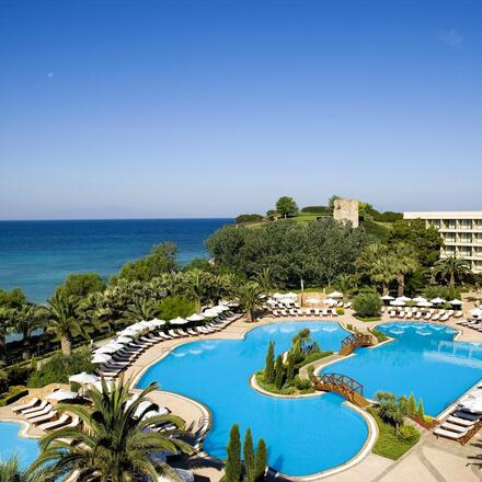 Pool and hotel view