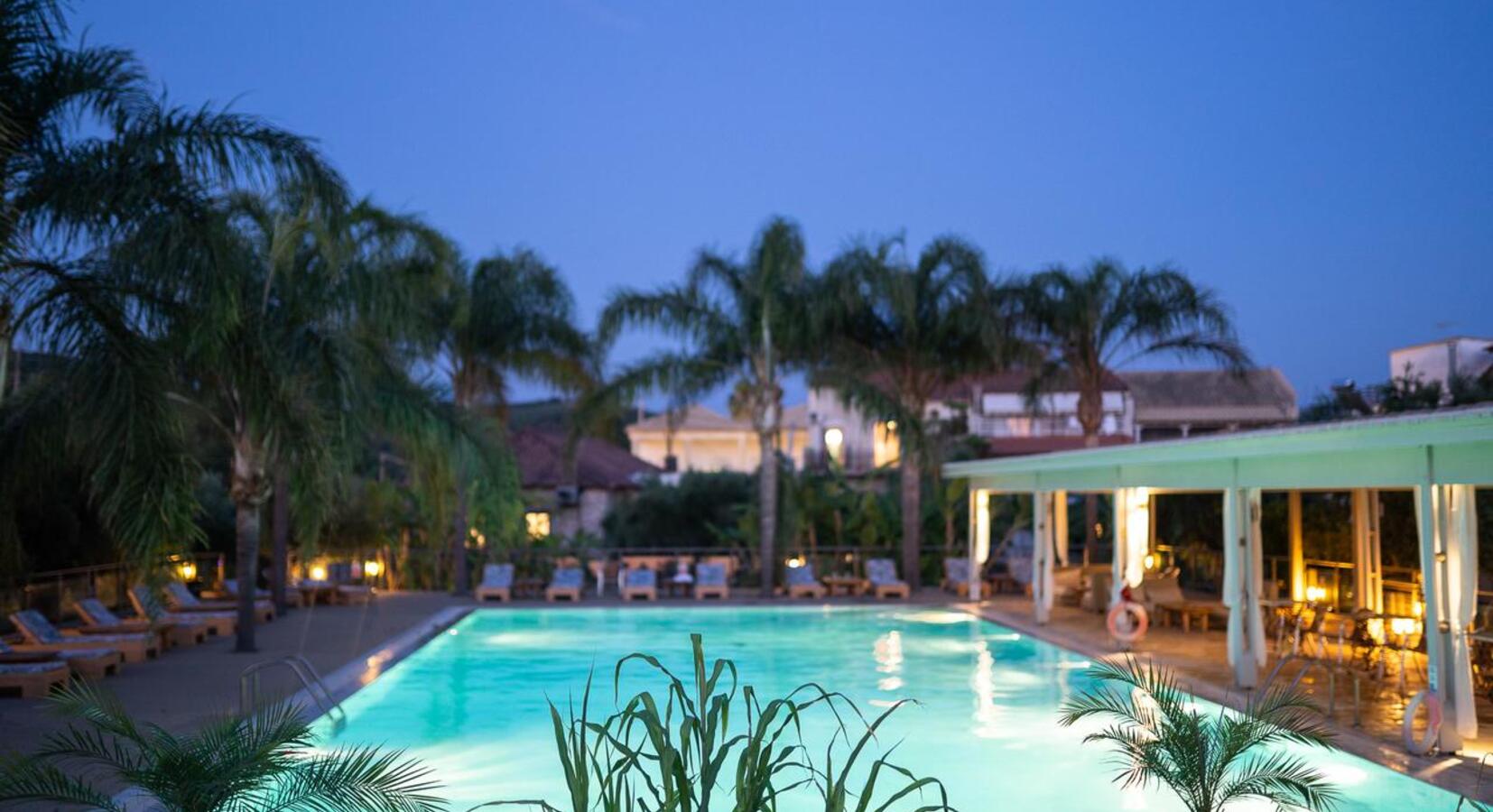 Pool night view